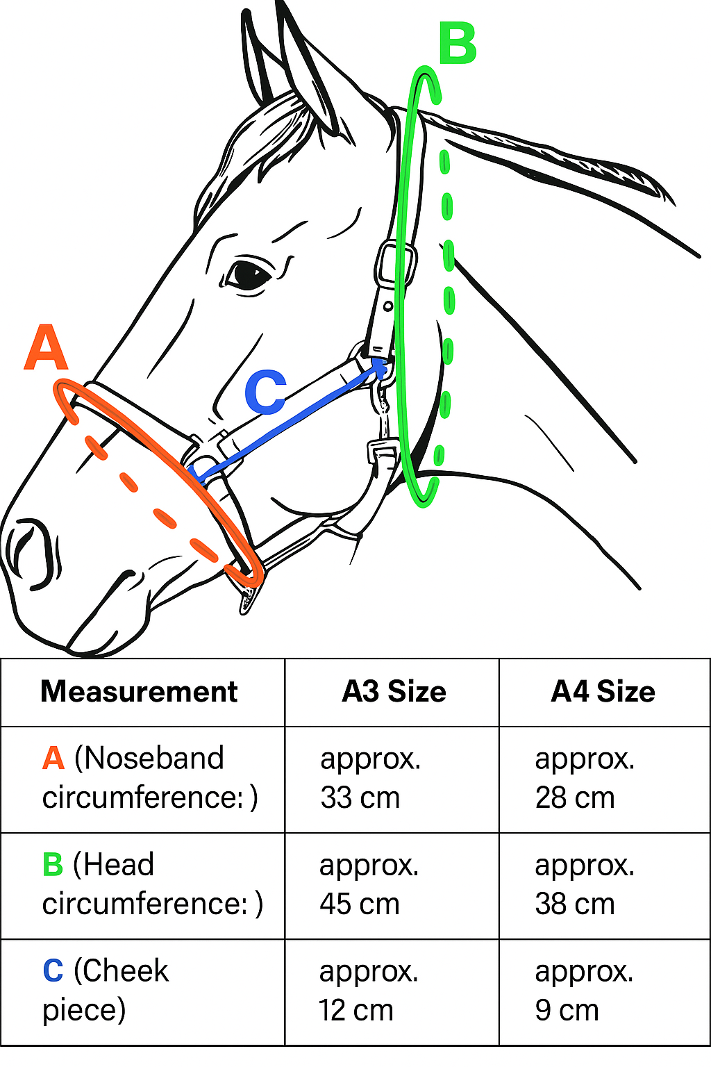 Hobbyhorse Halter with Soft Cream Fur – Fits A3 & A4 Hobbyhorses